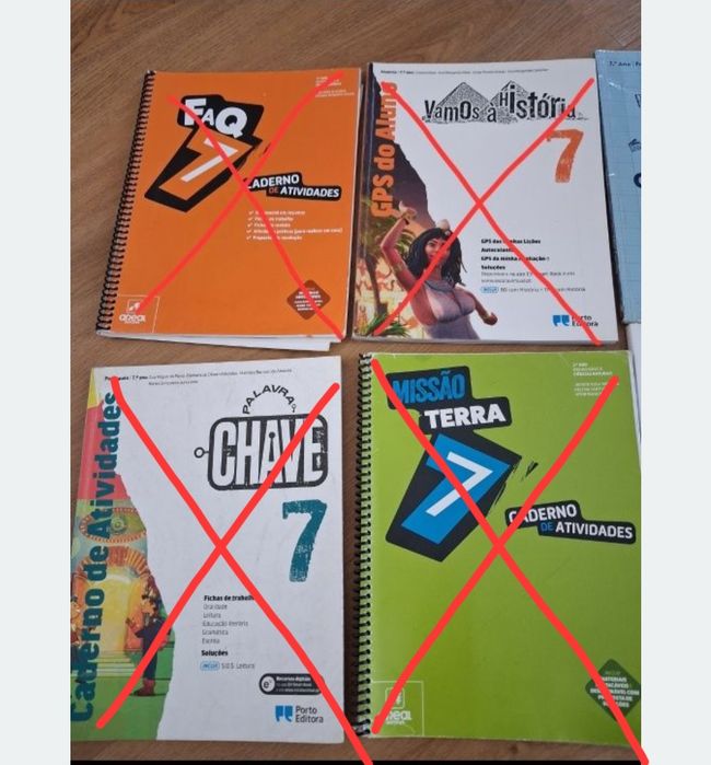 Cadernos  de atividade de  Sétimo Ano