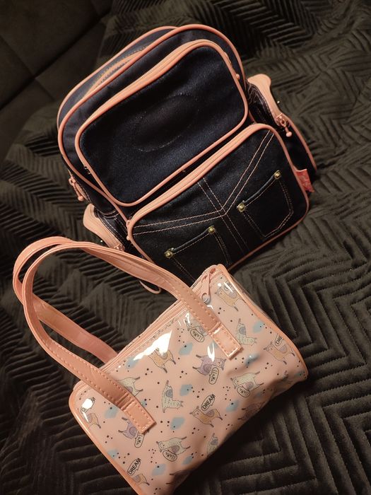 Śliczny Plecaczek jeans BARBIE i torebka SWEET LAMY