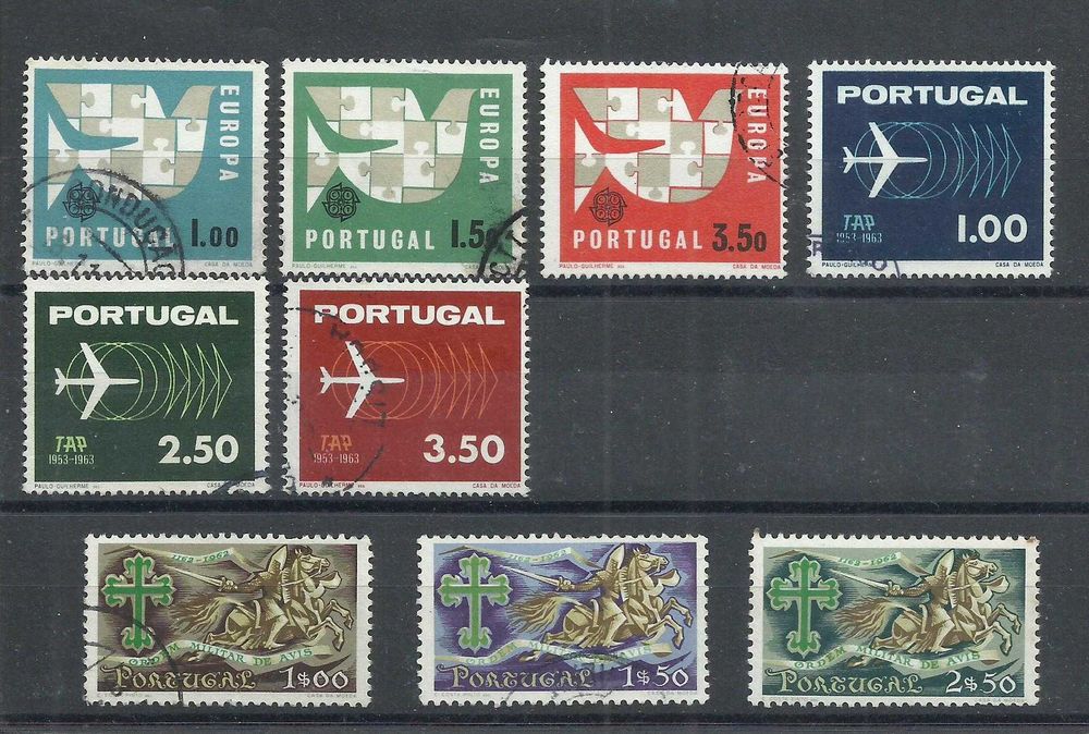 Selos portugueses – ano de 1963 incompleto – 20 selos usados