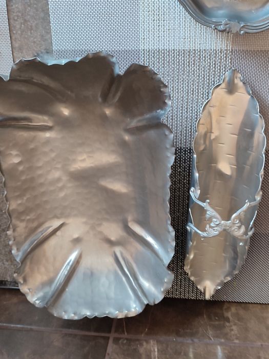 Вінтажна ваза блюдо фруктовниця олово, Італія