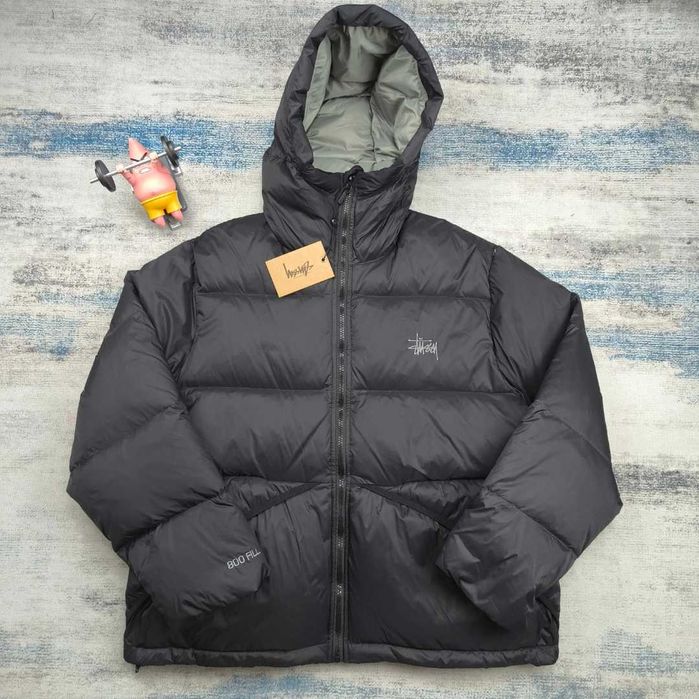 Stussy Micro Ripstop Down Parka グレーxブラック Stussy Micro Ripstop Down Parka Jacket Black メンズ - FW22 - JP