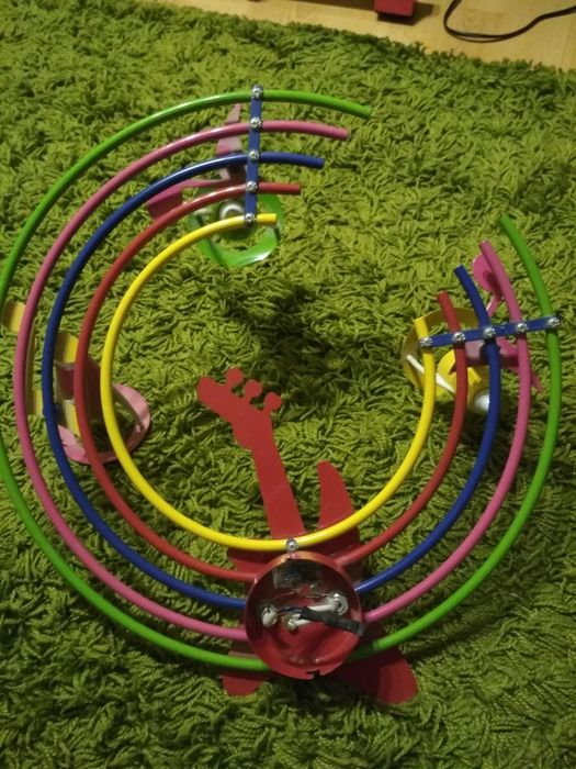 Kolorowy żyrandol dziecięcy gitara nuty 3xE14