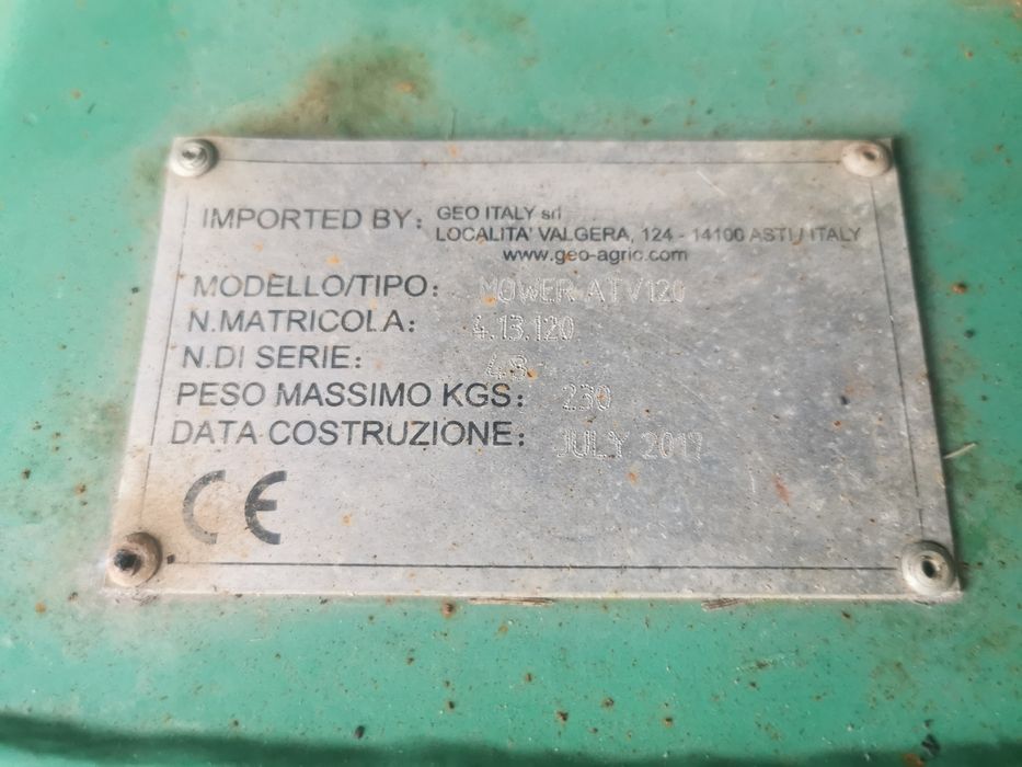 Geo120 Triturador de martelo para moto4, ATV, UTV, carro e mais