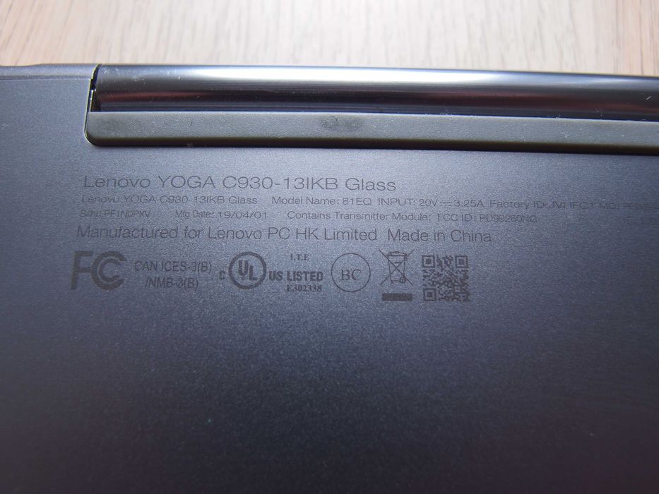 Lenovo YOGA C930-13IKB 16GB RAM intel i7-8550u EYG70 bateria NM-B741