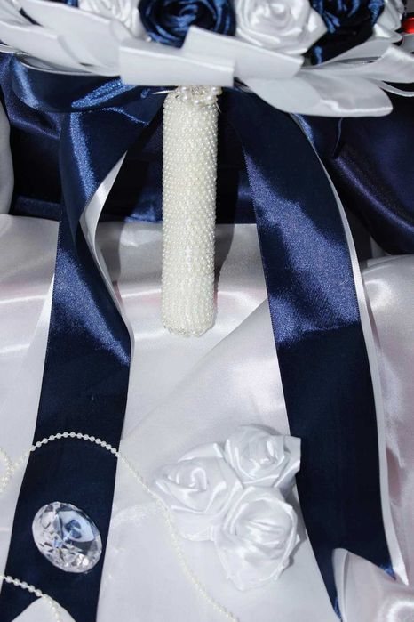 Buquê de noiva  Azul e Branco