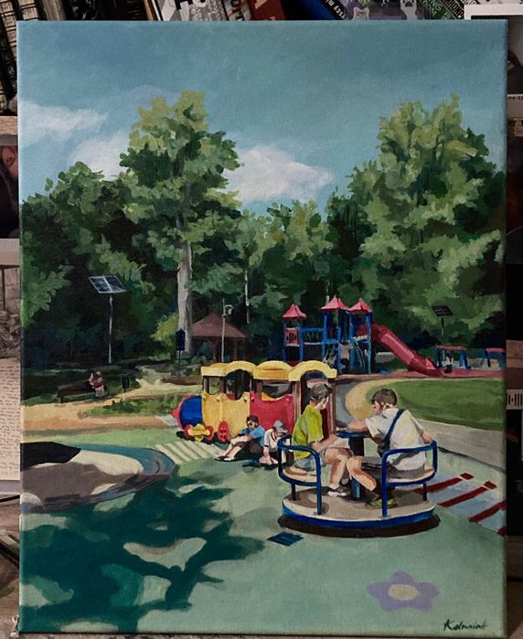 Obraz „park” akryl na płótnie, 40x50cm