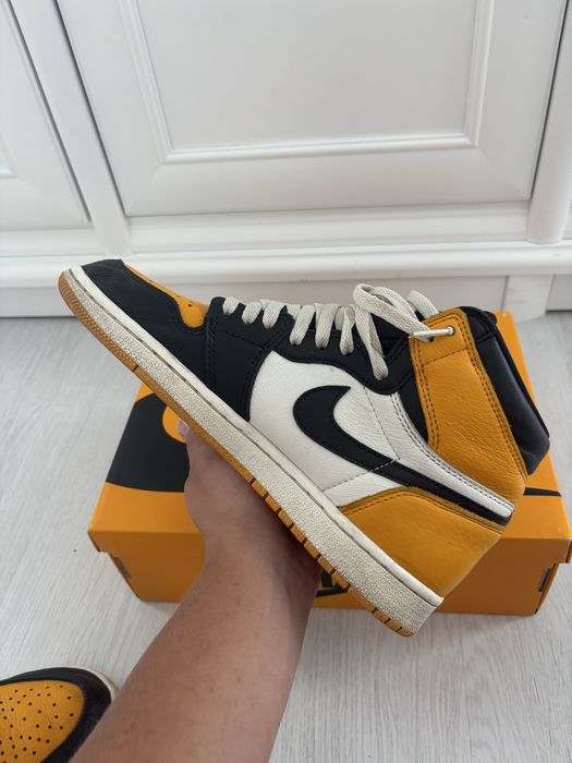 Nike Air Jordan 1 High Retro 41 Yellow Toe Taxi 8 us