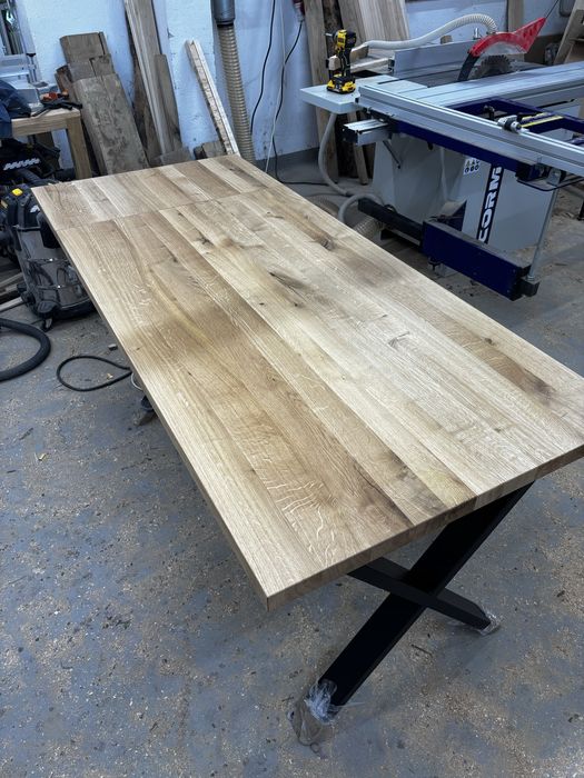 Dębowy stół loft, rozkładany, z dostawką