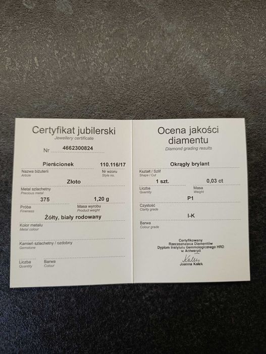 Pierścionek zaręczynowy Apart