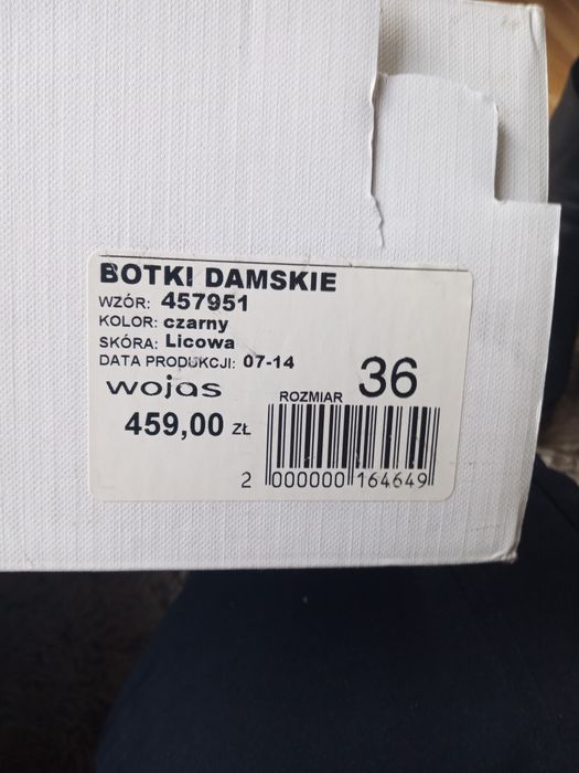 Botki Wojas  skóra 36