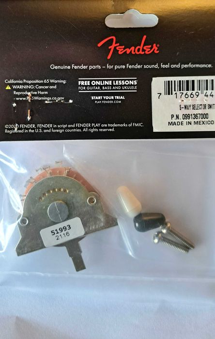 FENDER STRAT Pickguard-Capas pickups-Slides-Selector 5 posicões-Pedais