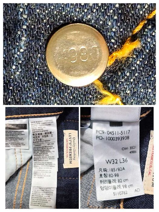 Levi's 511 Slim Fit Premium W32 L36 О4511-5117 Преміальні сині джинси