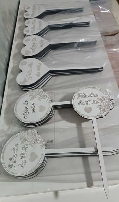 Topper para bolos, ramos flores