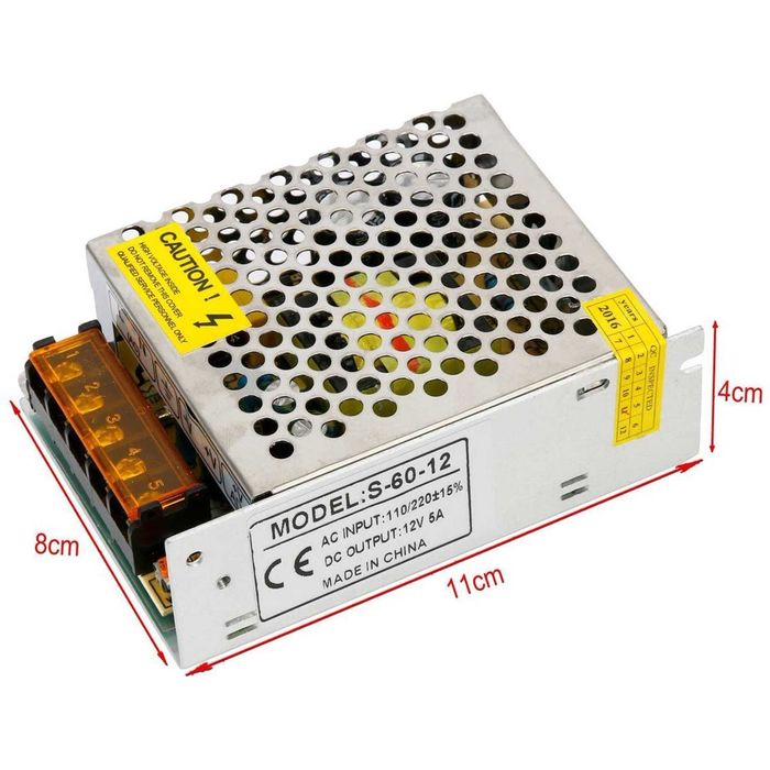 Transformador / Fonte de Alimentação AC-DC 220V - 12V 1A 5A