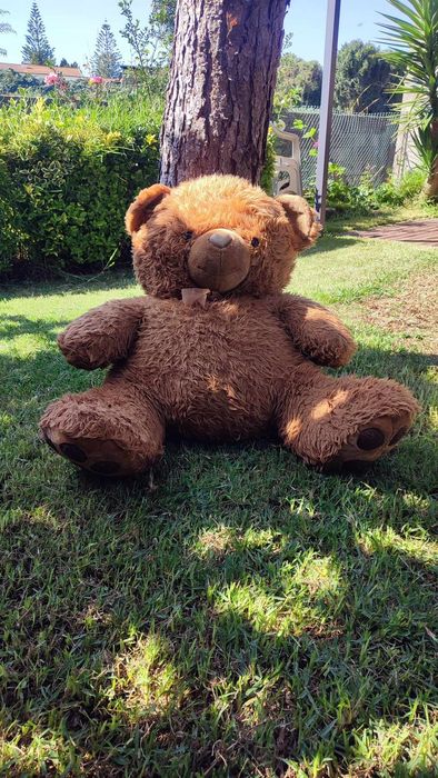 Urso de peluche gigange castanho para decoração