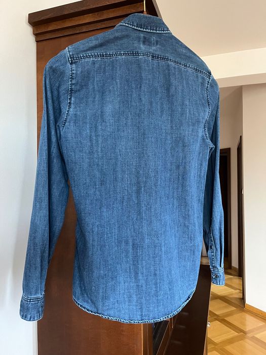 koszula H&M jeansowa niebieska gładka S