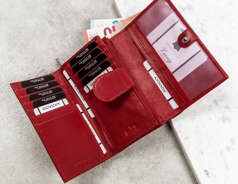 duży, skórzany portfel damski z systemem rfid - 4u cavaldi