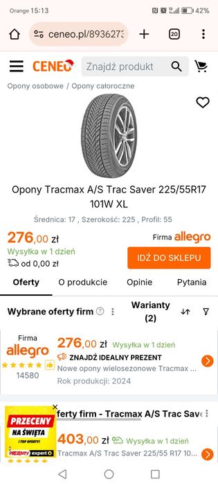 Opony wielosezonowe 225/55/17