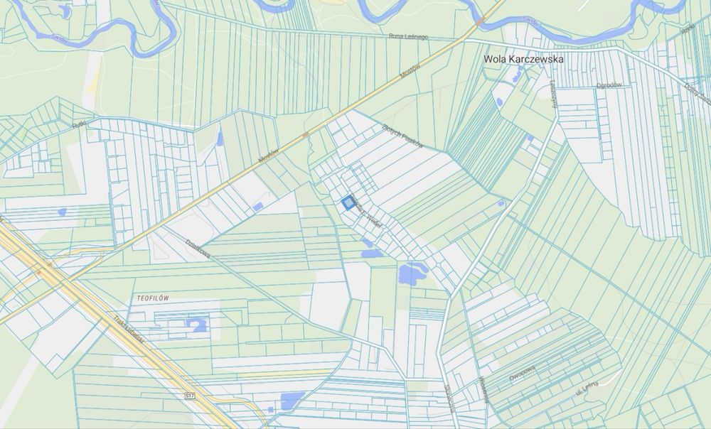 Dzialka budowlana w pięknej zielonej oklicy Wola Karczewska 1270 m² - Więcej
