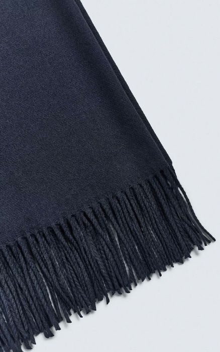 Базовий мʼякий і теплий шарф, ZARA (Іспанія), синій колір
