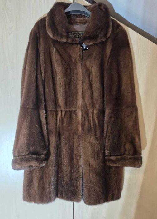 Фірмова норкова шуба, парка Nafa Manzari,оверсайз.Великий розмір