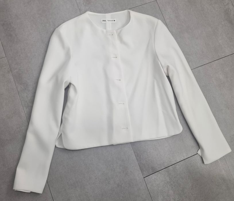 Marynarka żakiet narzutka biala Zara rozmiar S/M