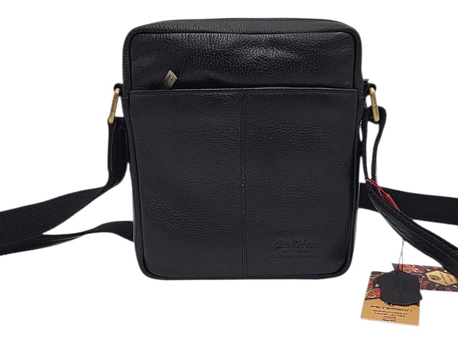 Listonoszka męska skórzana Peterson czarna