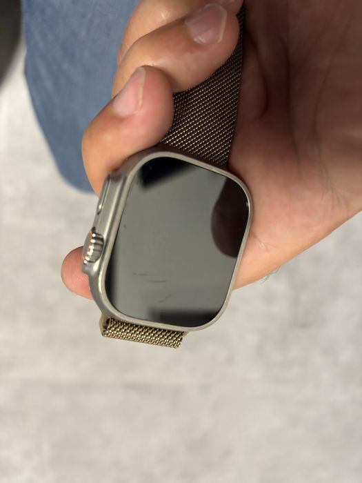 Applewatch ultra 1 mediolańska bransoleta złota