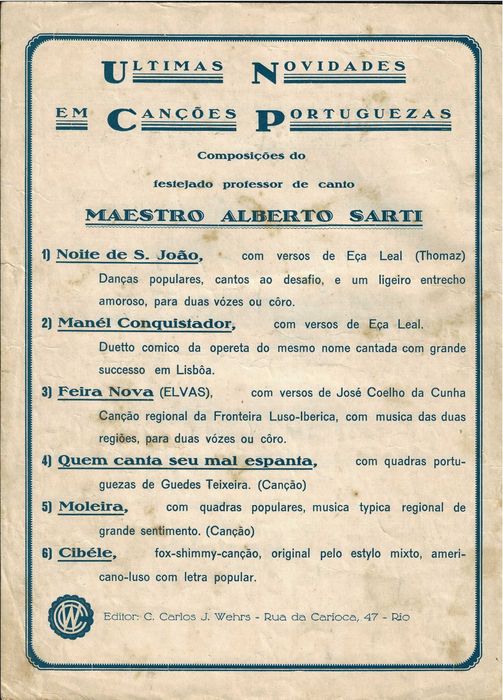 PIANO: 2 Partituras Antigas Anos 20 – Fox-Trot - Art Déco