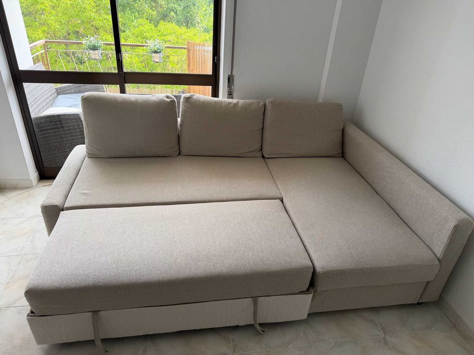 Sofá‑cama IKEA FRIHETEN – tecido premium