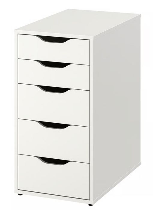Bloco de 5 gavetas ALEX IKEA branca