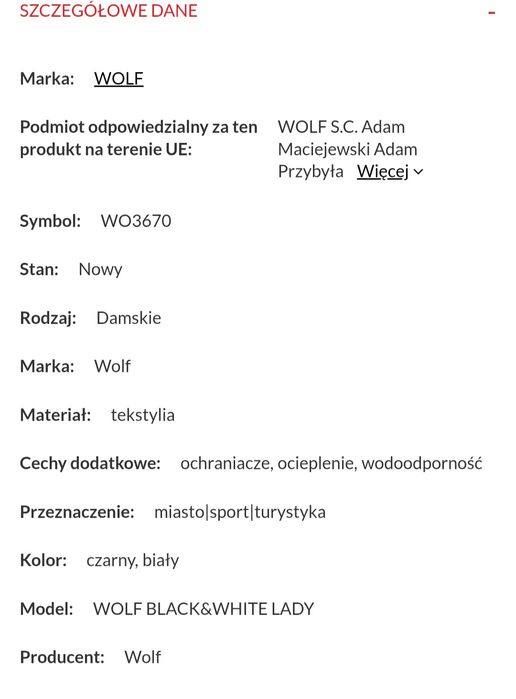 Kurtka motocyklowa damska Wolf