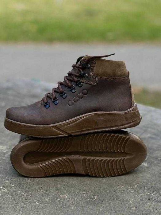 Мужские зимние ботинки Чоловічі черевикиизнатуральнойкожи.ECCOТрицвета