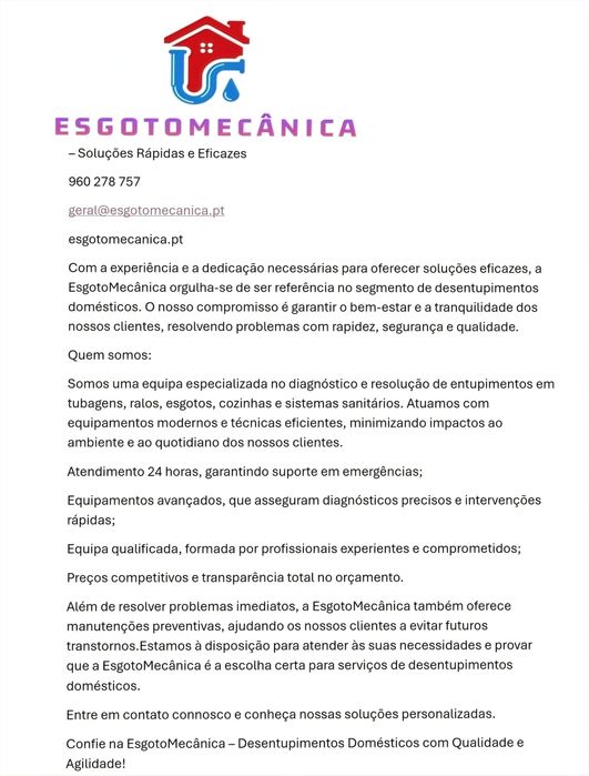 Desentupimentos esgotos mecanizado