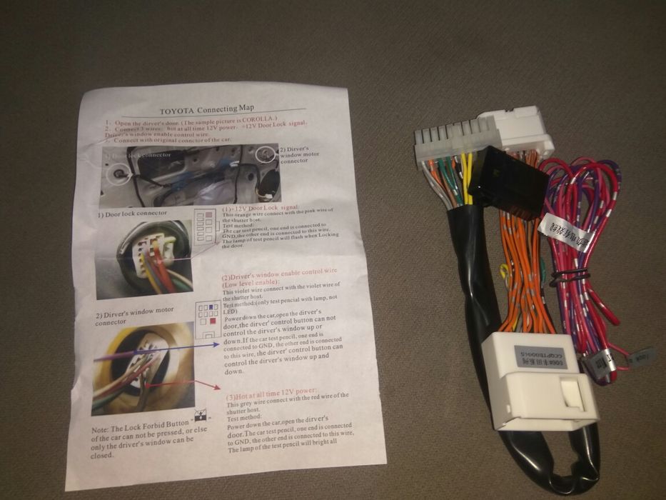 Доводчик стекол для Toyota