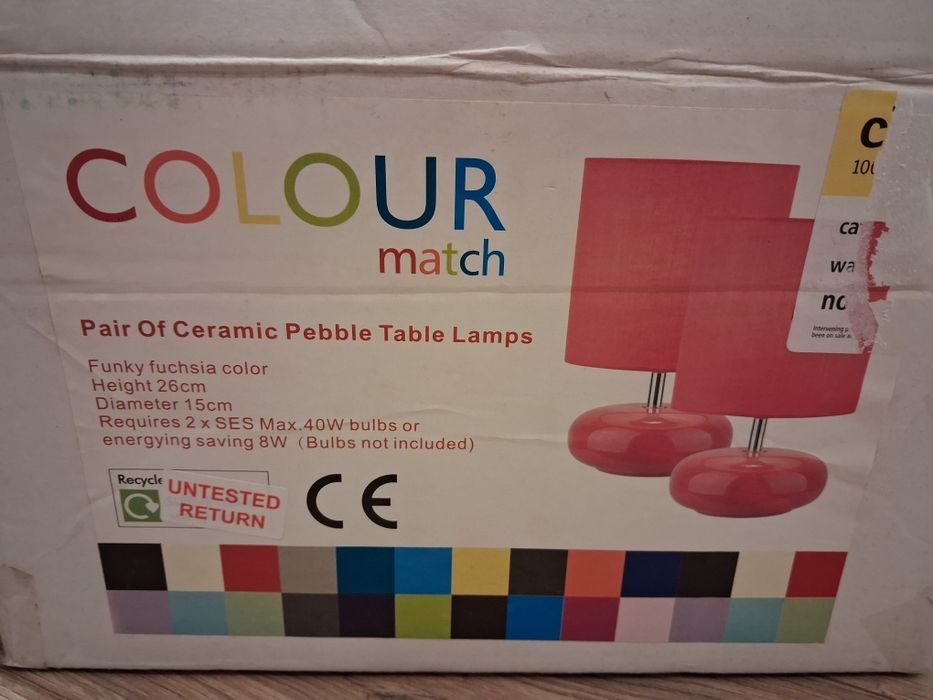 Dwie małe porcelanowa lampki nocne