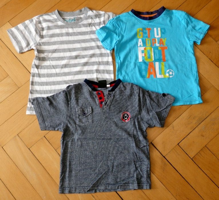 Koszulki na krótki rękaw bluzki T-shirt na lato rozm. 122 cm