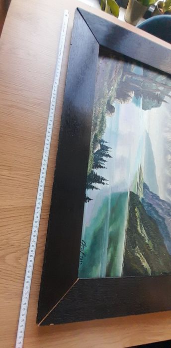 Obraz, pejzaż podpisany Graf 1944 wymiar 59 na 76