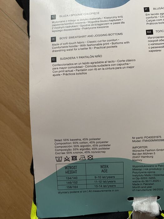 Bluza i spodnie chłopięce 134/140