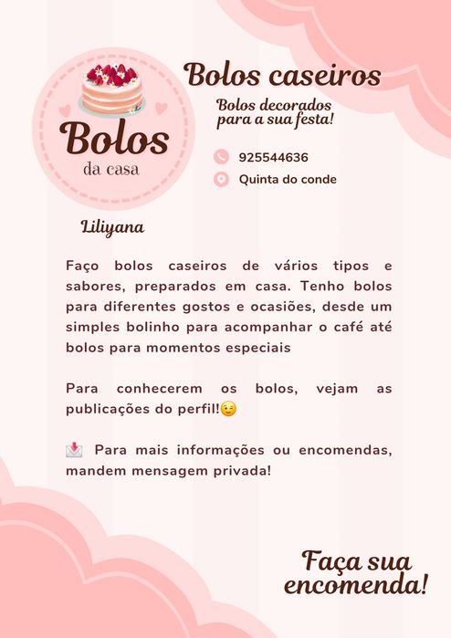 Bolos caseiros 14€/kg
