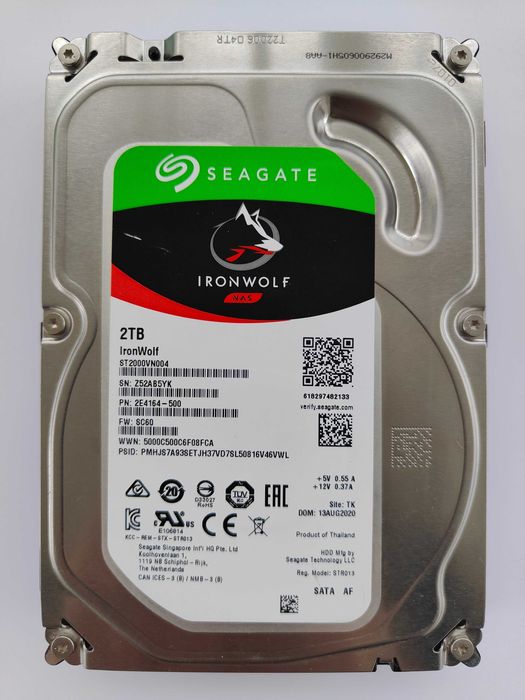 Жорсткий диск HDD Seagate Iron Wolf 2TB (ST2000VN004) 5900 RPM
