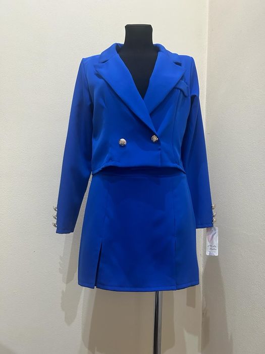 Komplet chaber marynarka żakiet krótkie spodnico spodenki S