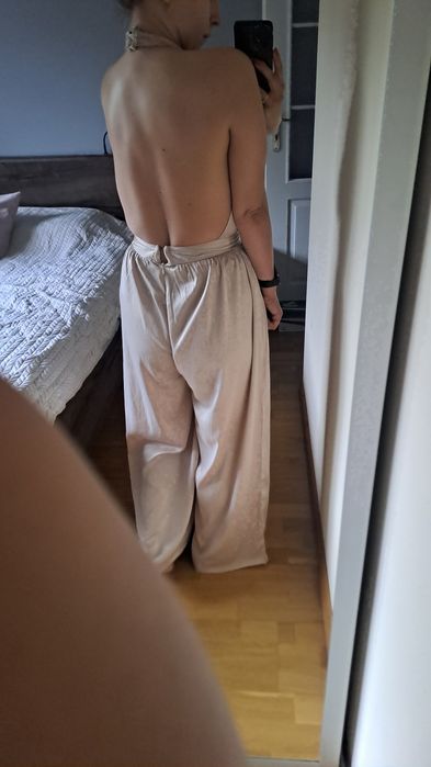 Kombinezon Nasty gal 38 złoty beżowy