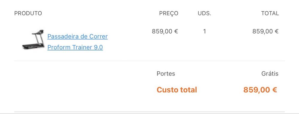 Passadeira ProForm 432868 – iFit | COMO NOVA!