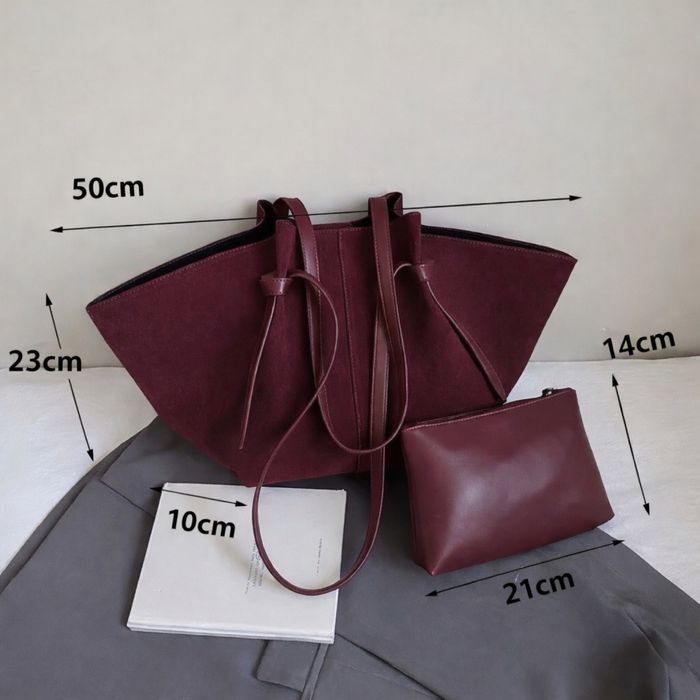 замшева сумка з косметичкою