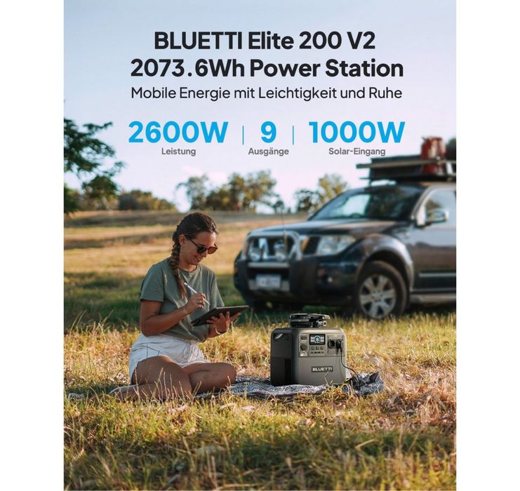 Зарядна станція Bluetti Elite 200 V2  2600 ват , 2074 вт*ч