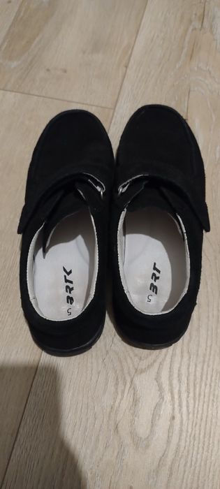 Buty , trzewiki, zamszowe, na komunię, dla chłopca, czarne, 35
