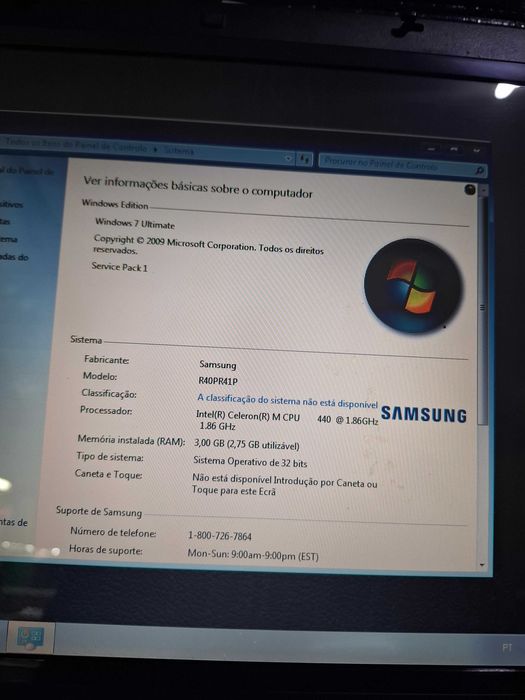 Portátil Samsung R40+ | Windows 7 Ultimate | Pronto a Usar LP7