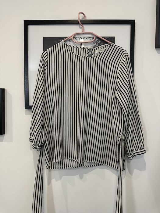 Bluzka xs w paski piggale do pracy 3/4 rękaw