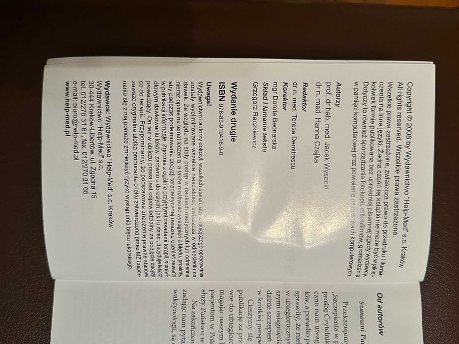 Szczepienia w pytaniach i odpowiedziach  J Wysocki ; H. Czajka